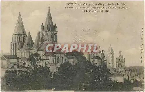 Ansichtskarte AK Loches la collegiale fondee par geoffroy 1er (962)