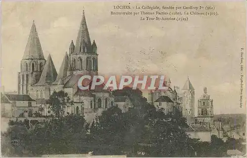 Cartes postales Loches la collegiale fondee par geoffroy 1er (962)