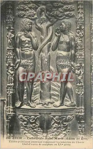 Ansichtskarte AK Auch cathedrale saint marie (adam et eve)