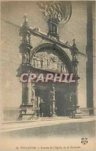 Cartes postales Toulouse entree de l eglise de la datbade