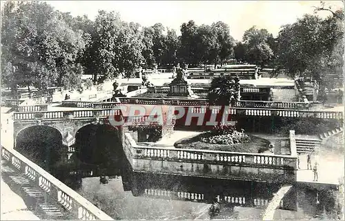 Moderne Karte Nimes les jardins de la fontaine (xviii s)