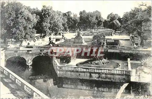 Moderne Karte Nimes les jardins de la fontaine (xviii s)