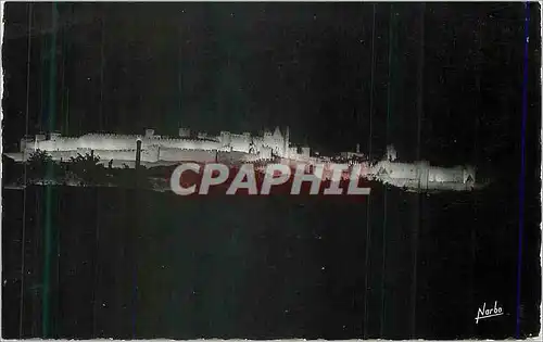 Cartes postales moderne La cite de carcassonne (aude) la cite illuminee