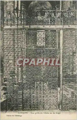 Cartes postales Conques une grille du choeur en fer forge