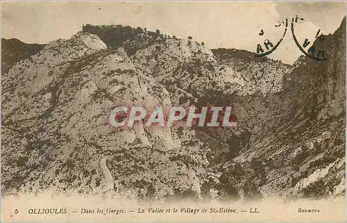 Cartes postales Ollioules dans les gorges la vallee et le village de st esteve