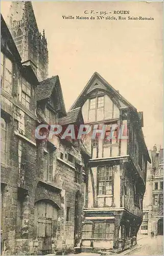 Ansichtskarte AK Rouen vieille maison du xv siecle rue saint romain