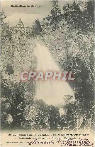 Cartes postales Vallee de la vesubie st martin vesubie cascade du borean station estivale