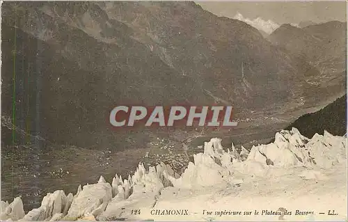Cartes postales Chamonix vue superieure sur le plateau des bossons
