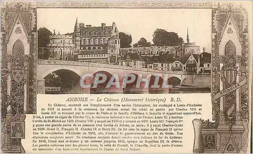 Cartes postales Amboise le chateau (monument historique)