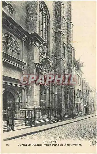 Cartes postales Orleans 106 portail de l eglise notre dame de recouvrance