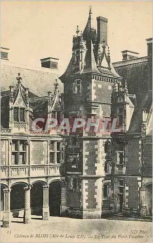 Cartes postales Chateau de blois (aile de louis xii) la tour du petit escalier