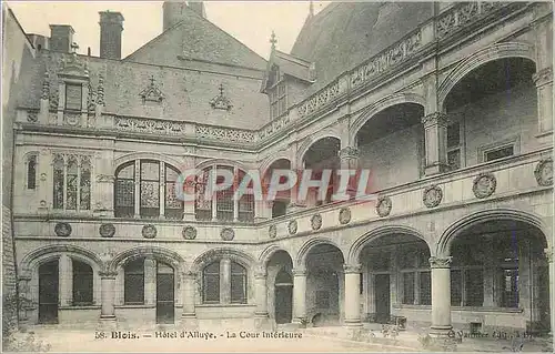 Cartes postales Blois hotel d alluye la cour interieure