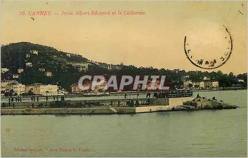 Moderne Karte Cannes jetee albert edouard et le californie