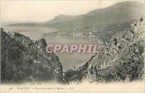 Ansichtskarte AK Menton vue prise entre les rochers