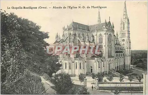 Ansichtskarte AK La chapelle montligeon (orne) abside de l eglise n d  de montligeon