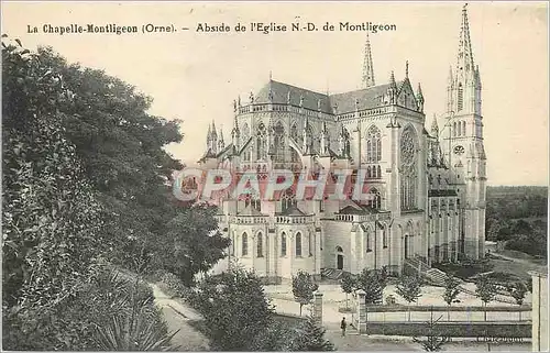 Cartes postales La chapelle montligeon (orne) abside de l eglise n d  de montligeon