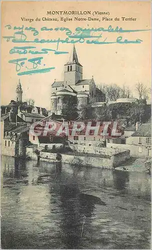Cartes postales Montmorillon (vienne) vierge du chateau eglise notre dame place du terrier