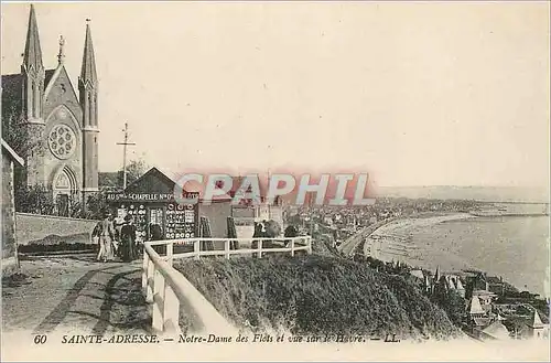 Ansichtskarte AK Sainte adresse notre dame des flots et vue de havre