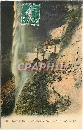 Ansichtskarte AK Ligne du sud les gorges du loup la cascade