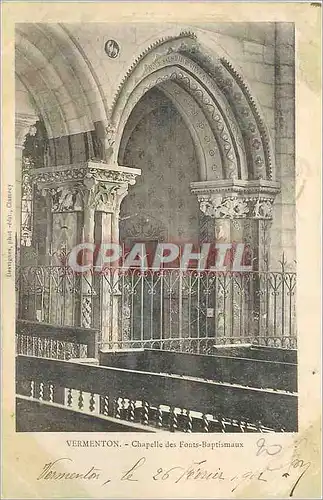 Cartes postales Vermenton chapelle des fonts baptismaux