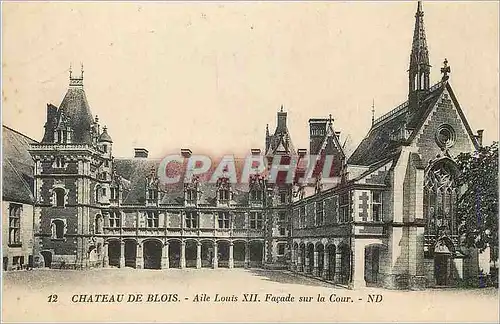 Ansichtskarte AK Chateau de blois aile louis xii facade sur la cour