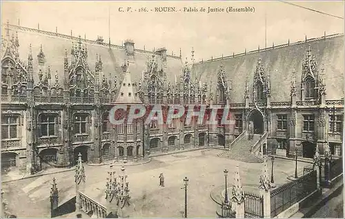 Cartes postales Rouen palais de justice (ensemble)