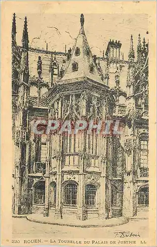 Cartes postales Rouen la tourelle du palais de justice