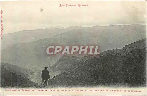 Ansichtskarte AK Les hautes vosges Vue prise du sommet du Hohneck Premier plan le Wormspel et en arriere plan le