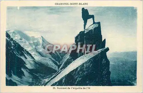 Cartes postales Chamonix mont blanc 35 sommet de l aiguille de l m Alpinisme