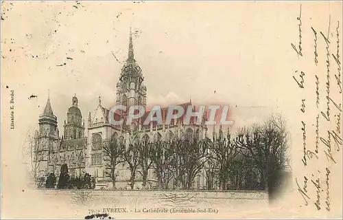 Cartes postales Evreux la cathedrale (ensemble sud est)