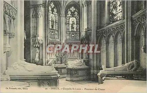 Ansichtskarte AK Dreux chapelle st louis pourtour du choeur