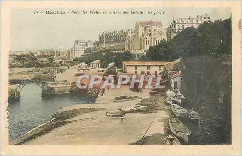 Cartes postales Biarritz port des pecheurs entree des bateaux de peche