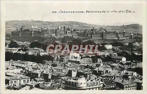 Cartes postales moderne Carcassonne panorama de la ville et la cite