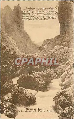 Cartes postales Gorges de tarn 331 le chaos et le pas de soucy