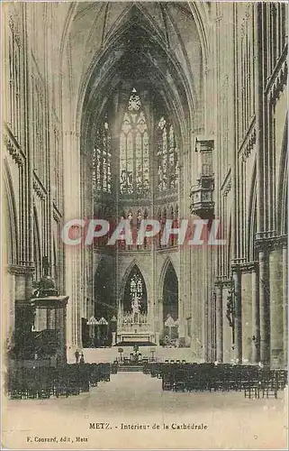Cartes postales Metz interieur de la cathedrale