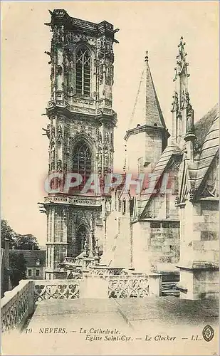 Cartes postales Nevers la cathedrale eglise saint cyr le clocher