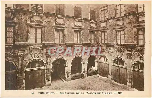Cartes postales Toulouse interieur de la maison de pierre