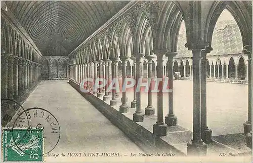 Cartes postales Abbaye du mont saint michel les galeries du cloitre