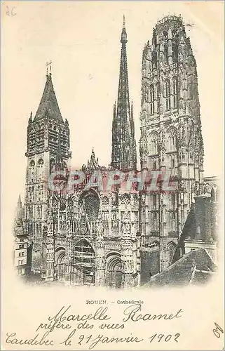 Cartes postales Rouen cathedrale