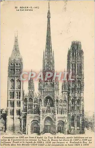 Ansichtskarte AK Rouen (s inf) la cathedrale