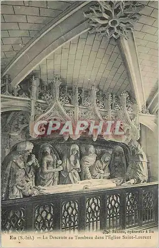 Cartes postales Eu (s inf) la descente au tombeau dans l eglise saint laurent