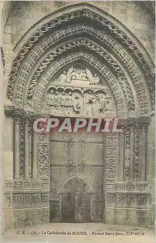 Cartes postales La cathedrale de rouen portail saint jean xii siecle