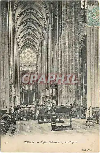Cartes postales Rouen eglise saint ouen les orgues Orgue