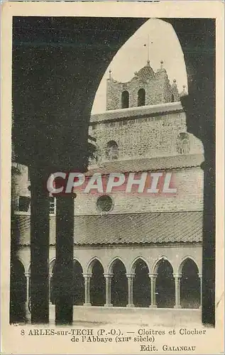 Cartes postales Arles sur tech (p o) cloitre et clocher de l abbaye (xiii siecle)