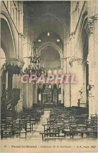 Cartes postales Paray le monist interieur de la basilique