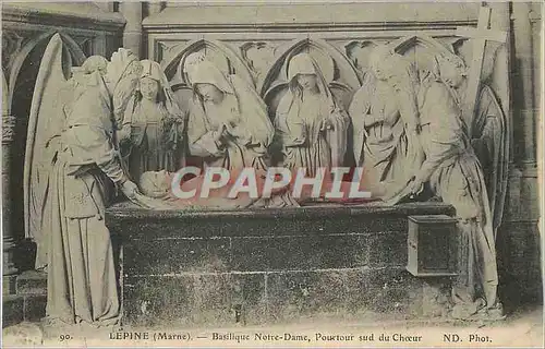 Cartes postales Lepine (marne) basilique notre dame pourtour sud du choeur