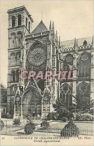 Cartes postales Cathedrale de chalons sur marne portail septentrional