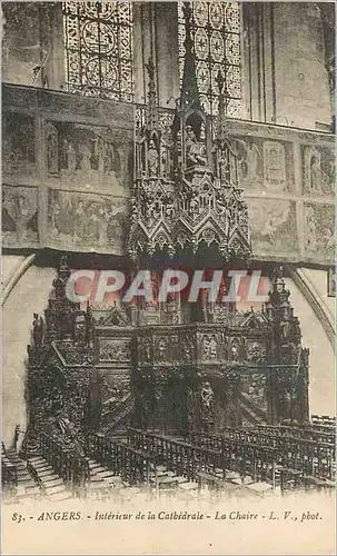 Ansichtskarte AK Angers interieur de la cathedrale la chaire