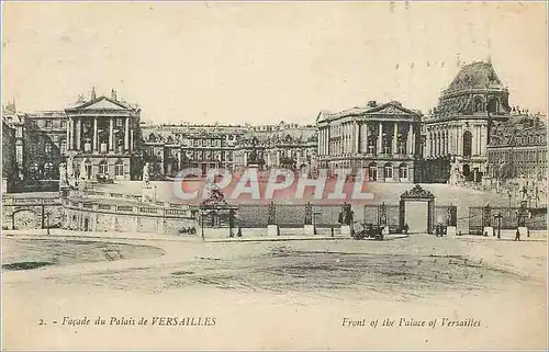 Cartes postales Facade du palais de versailles