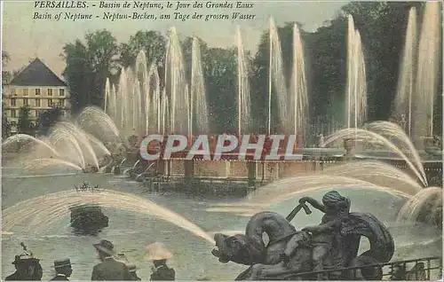 Cartes postales Versailles bassin de neptune le jour des grandes eaux